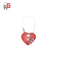 Mini travel metal combination love heart shape luggage pad lock